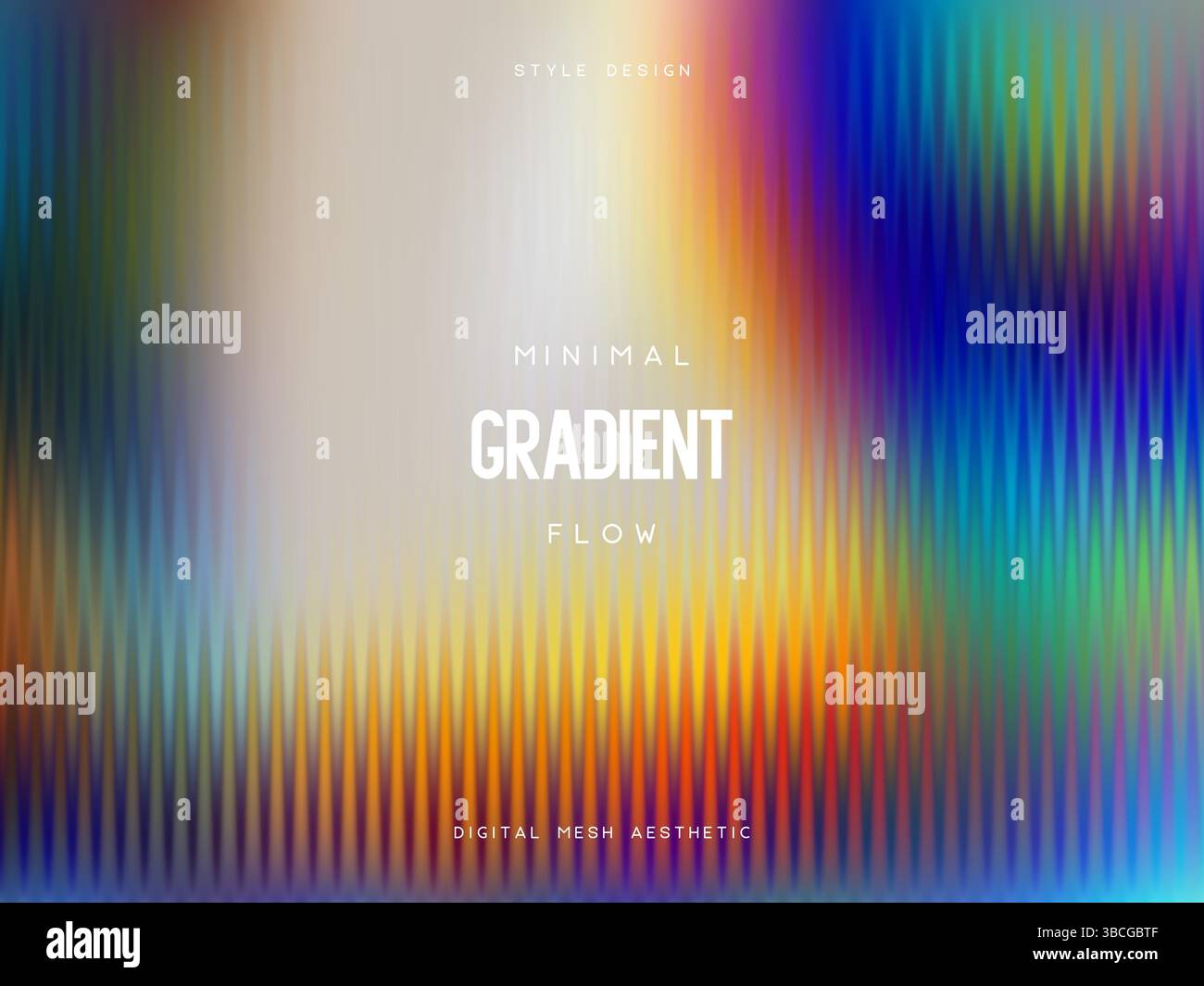 Minimal Gradient Mesh Background with Smooth Flow, Abstract Colorful Vector Stock Vector