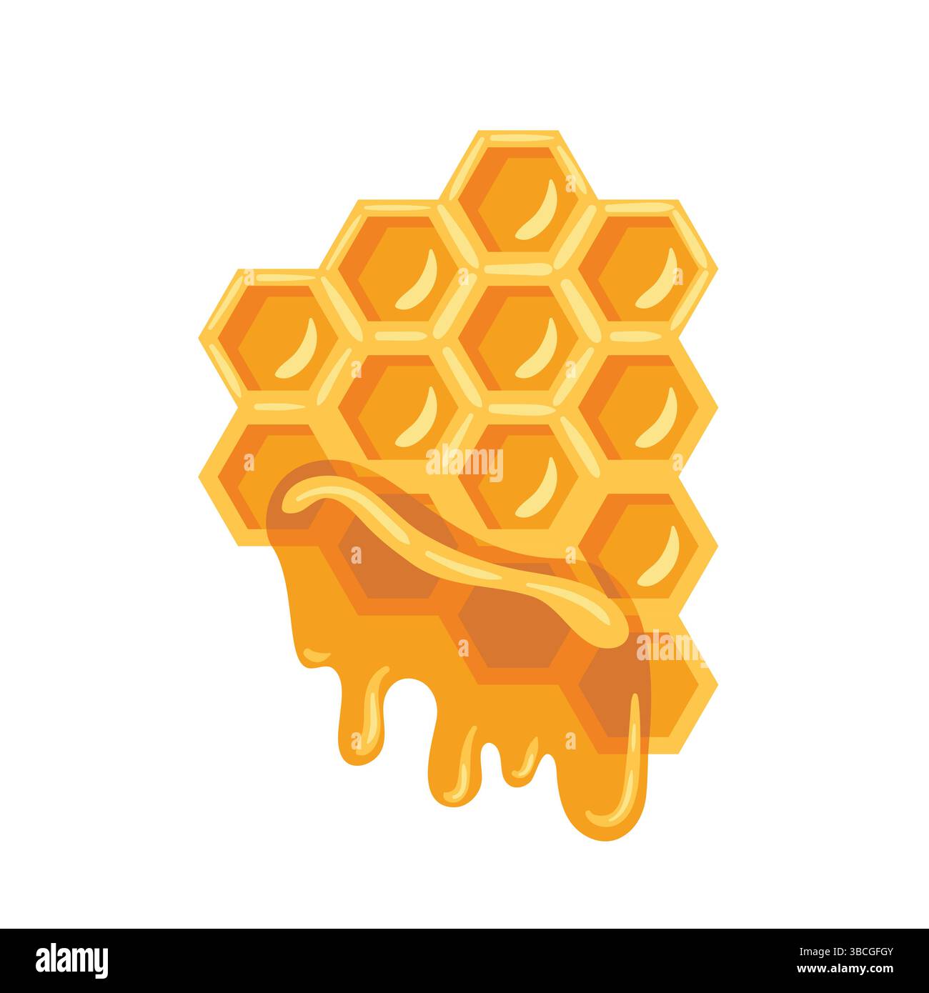 An elegant vector illustration of honeycombs featuring intricate ...