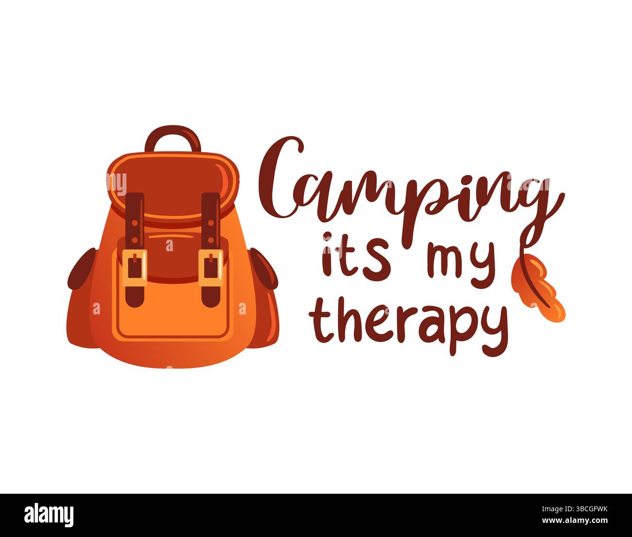 Camping its my therapy Stock Vector