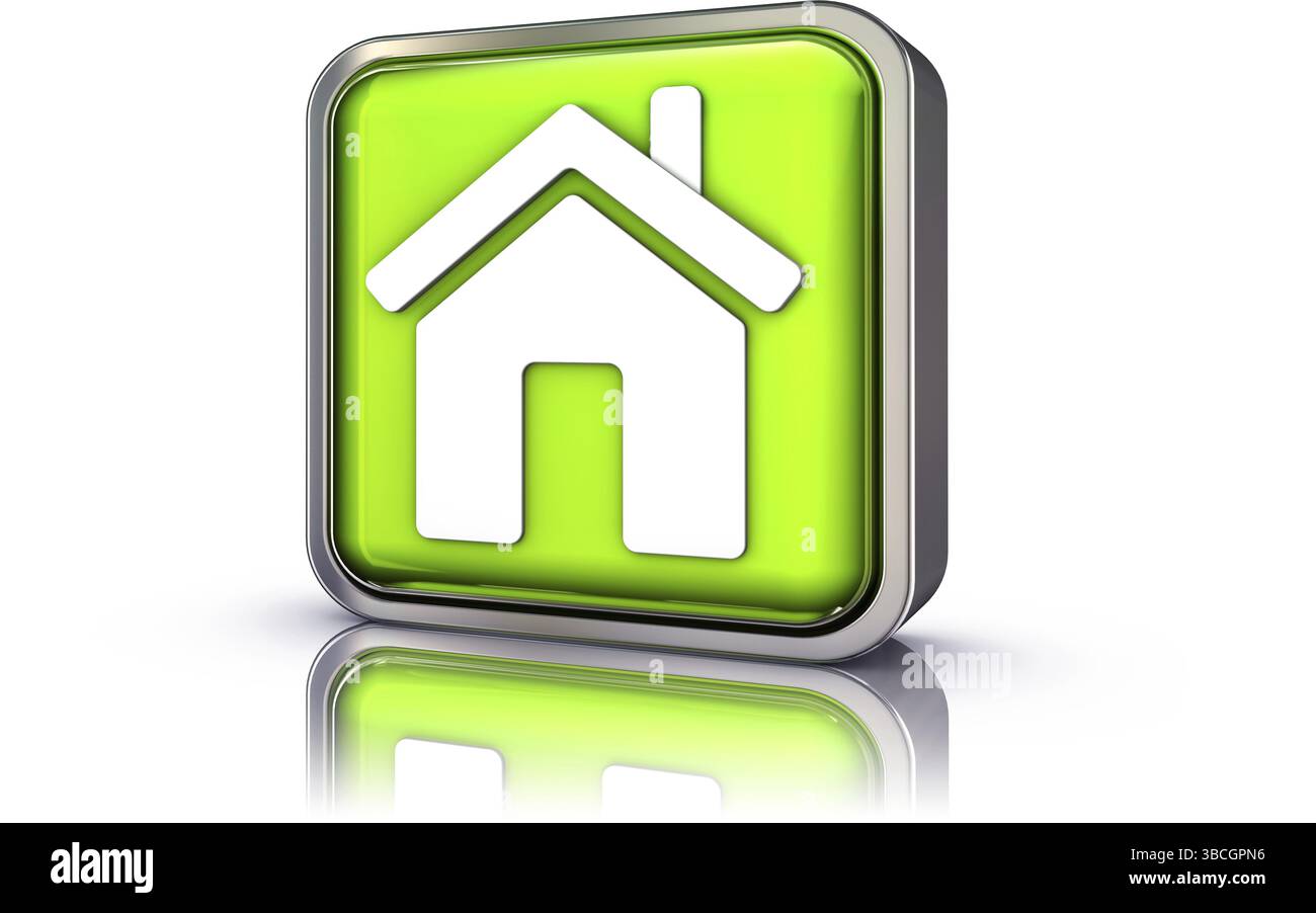 High resolution rendering of a home icon Stock Photo - Alamy