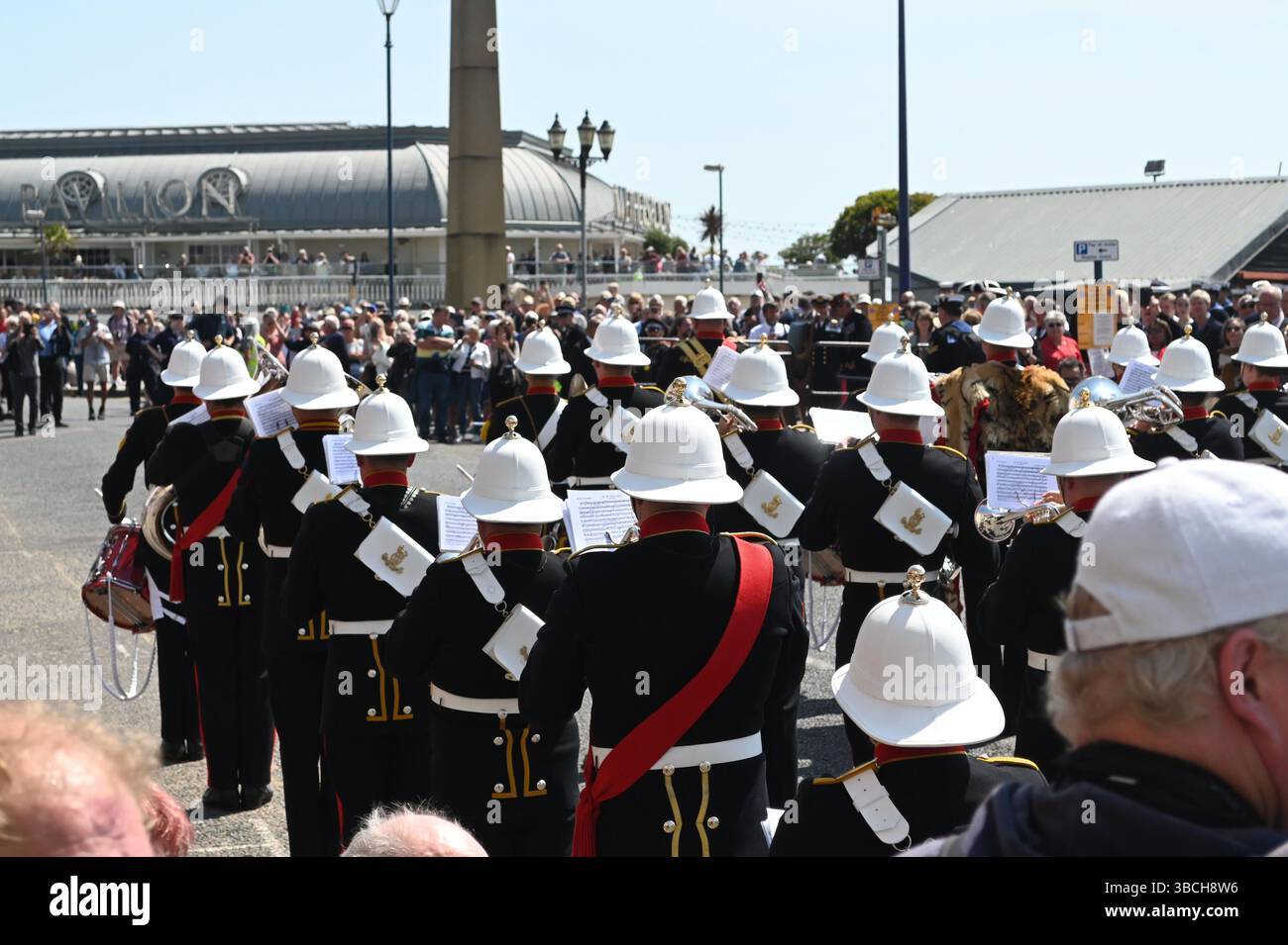 The Royal Marines Band playing at Ramsgate for the 85th Anniversary of ...