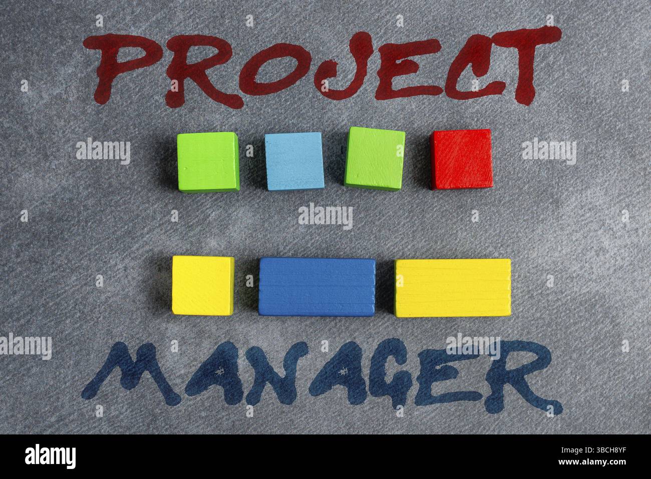 Sign Project Manager Overlap Hand writing sign execution hi-res stock photography and images - Alamy