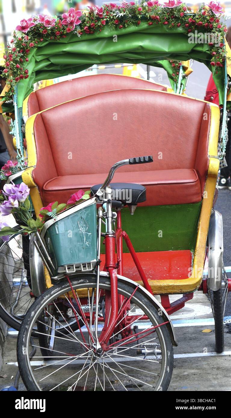 Legged Rickshaw Two traditional cycle rickshaws hi-res stock photography and images - Alamy