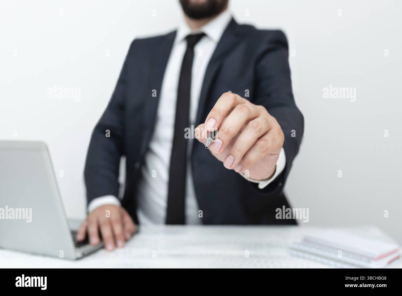 Remote Office Work Online Presenting Communication Technology Stock Photo
