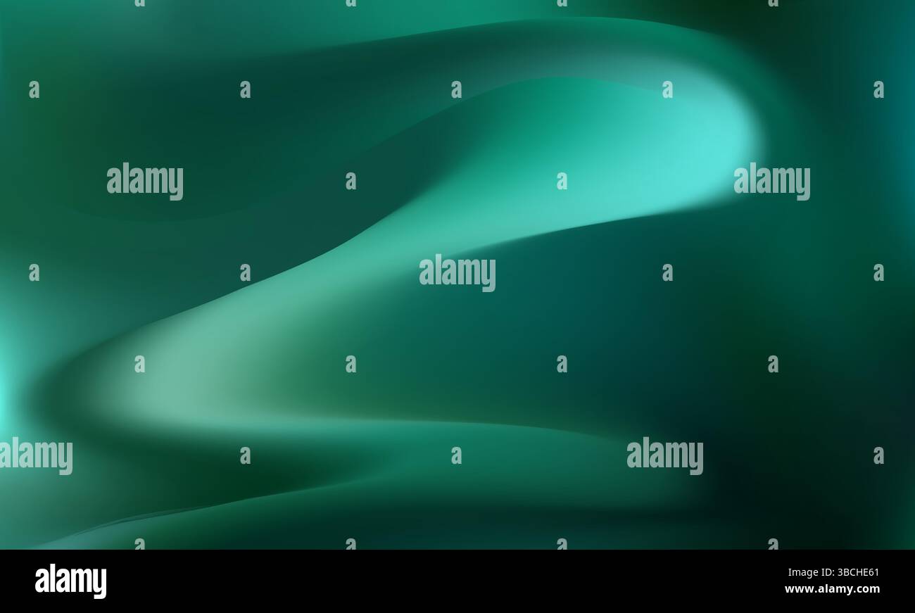 Green teal gradient background. Smooth abstract green gradient. Stock Vector