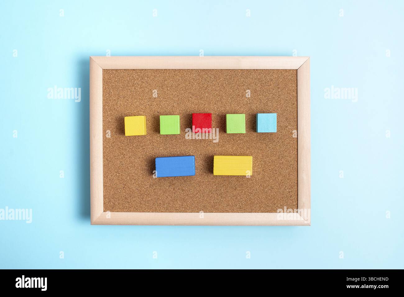 Stack of Sample Cube Rectangular Boxes On Surface Polished With Multi-Colour Stock Photo