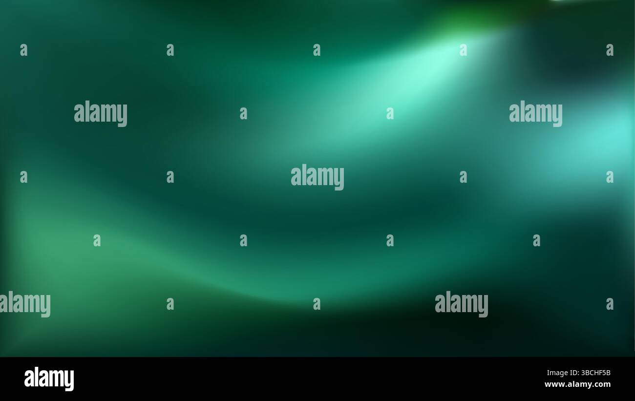 Green teal gradient background. Smooth abstract green gradient. Stock Vector