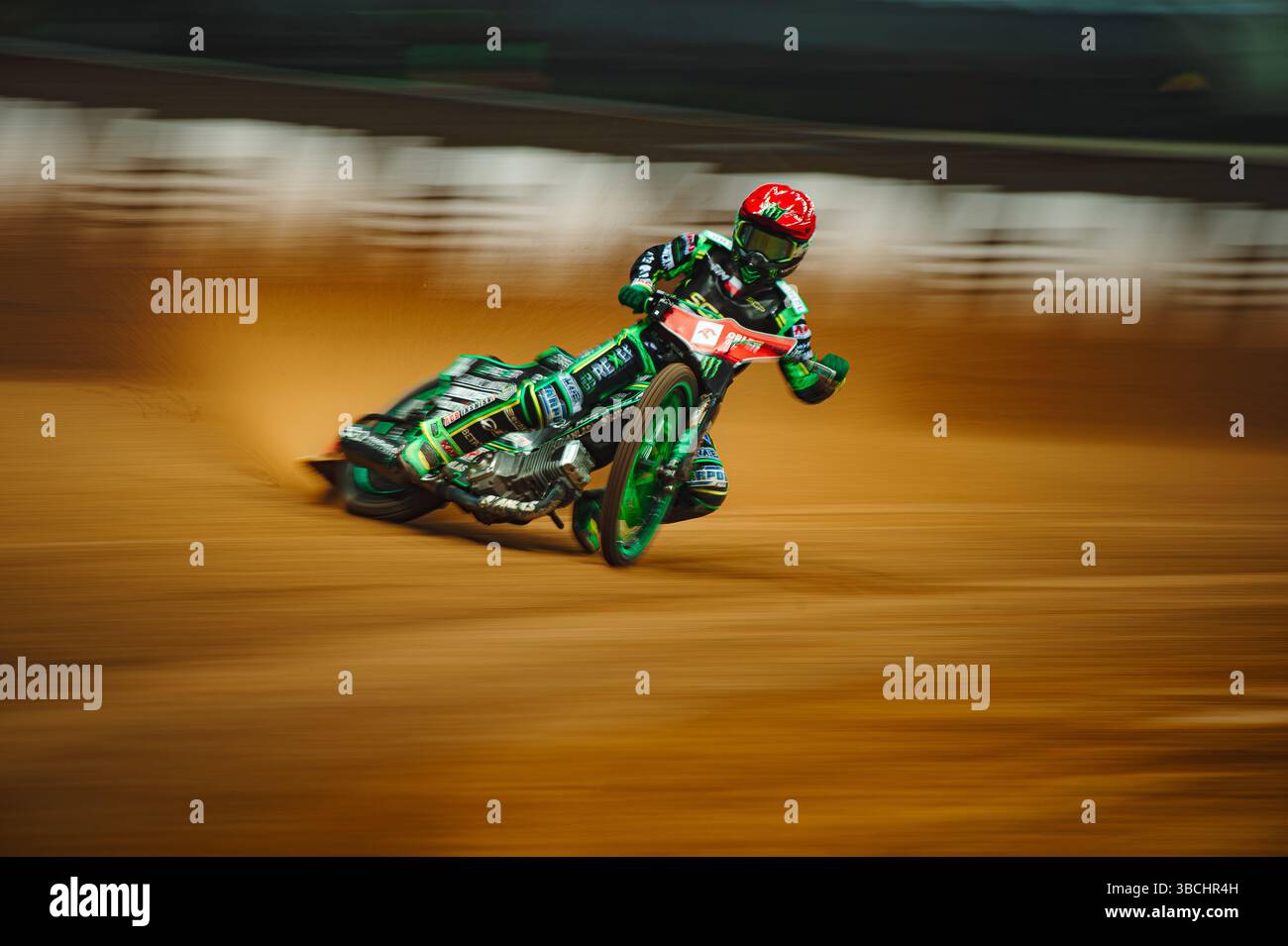 WARSZAWA, POLAND – MAY 17, 2025: Orlen Oil FIM Speedway Grand Prix of Poland in PGE Narodowy 2025. In photo Patryk Dudek (16, Poland). Stock Photo