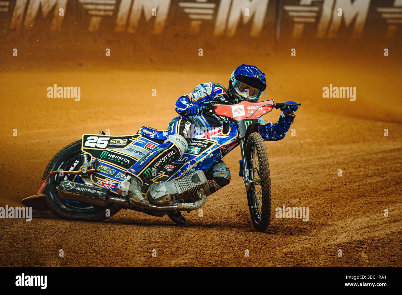 WARSZAWA, POLAND – MAY 17, 2025: Orlen Oil FIM Speedway Grand Prix of Poland in PGE Narodowy 2025. In photo Jack Holder (25, Australia). Stock Photo