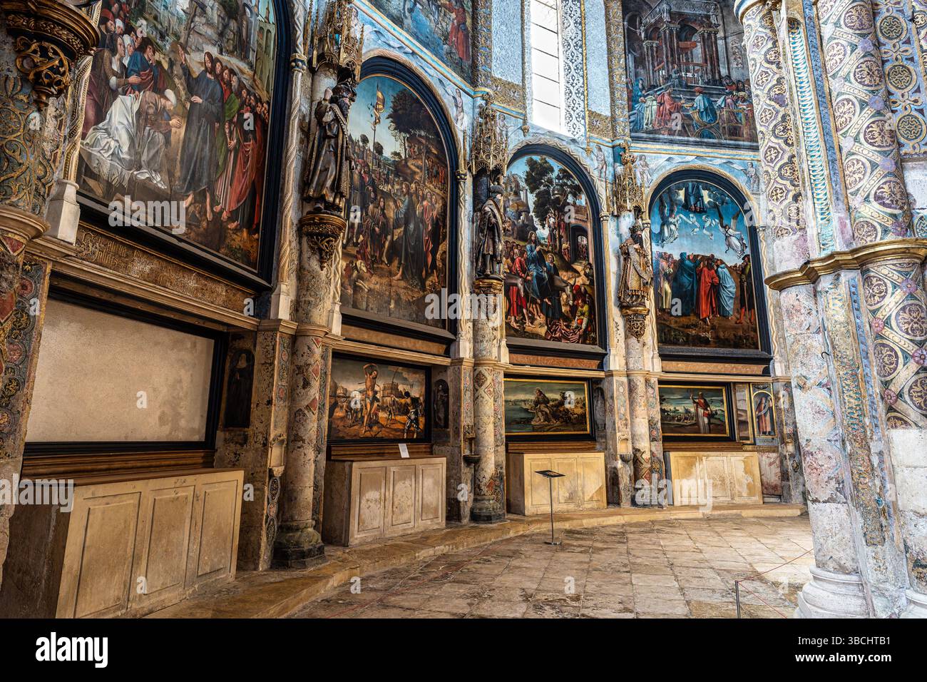 Interior view at the Charola of the Convent of Christ, magnificent ...