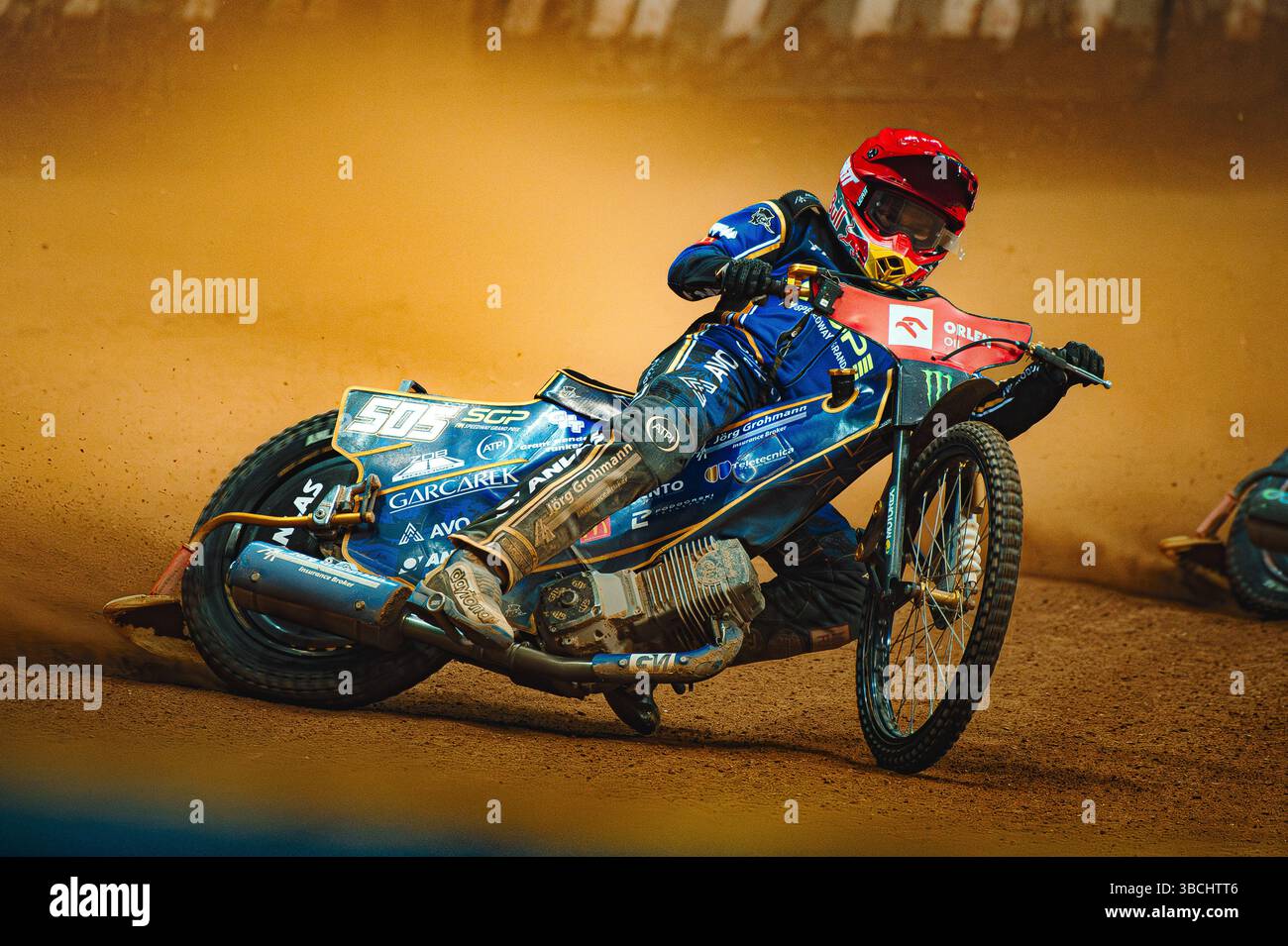 WARSZAWA, POLAND – MAY 17, 2025: Orlen Oil FIM Speedway Grand Prix of Poland in PGE Narodowy 2025. In photo Robert Lambert (505, great britain). Stock Photo