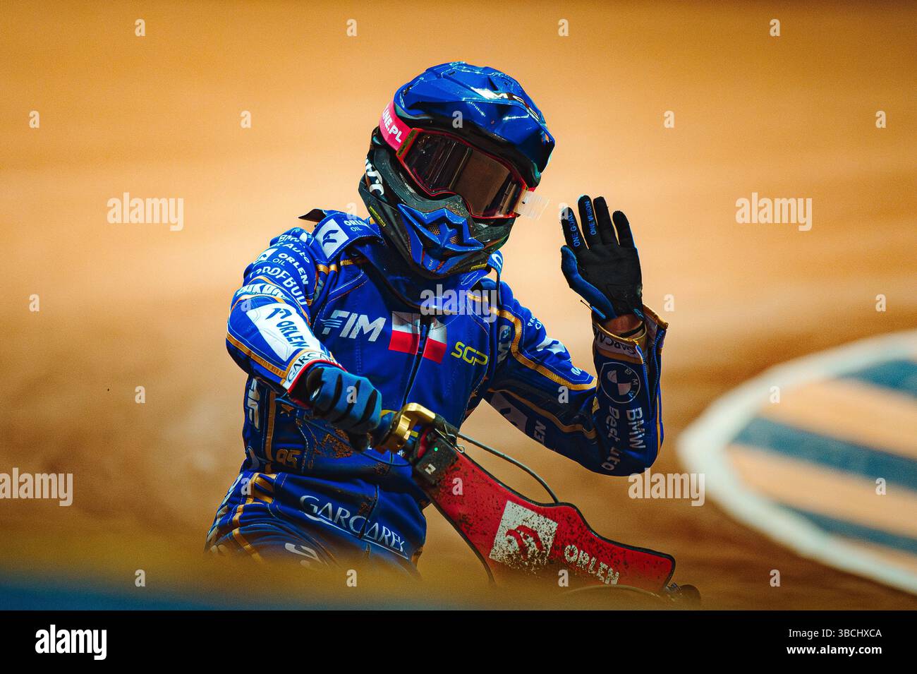 WARSZAWA, POLAND – MAY 17, 2025: Orlen Oil FIM Speedway Grand Prix of Poland in PGE Narodowy 2025. In photo Bartosz Zmarzlik (95, Poland). Stock Photo