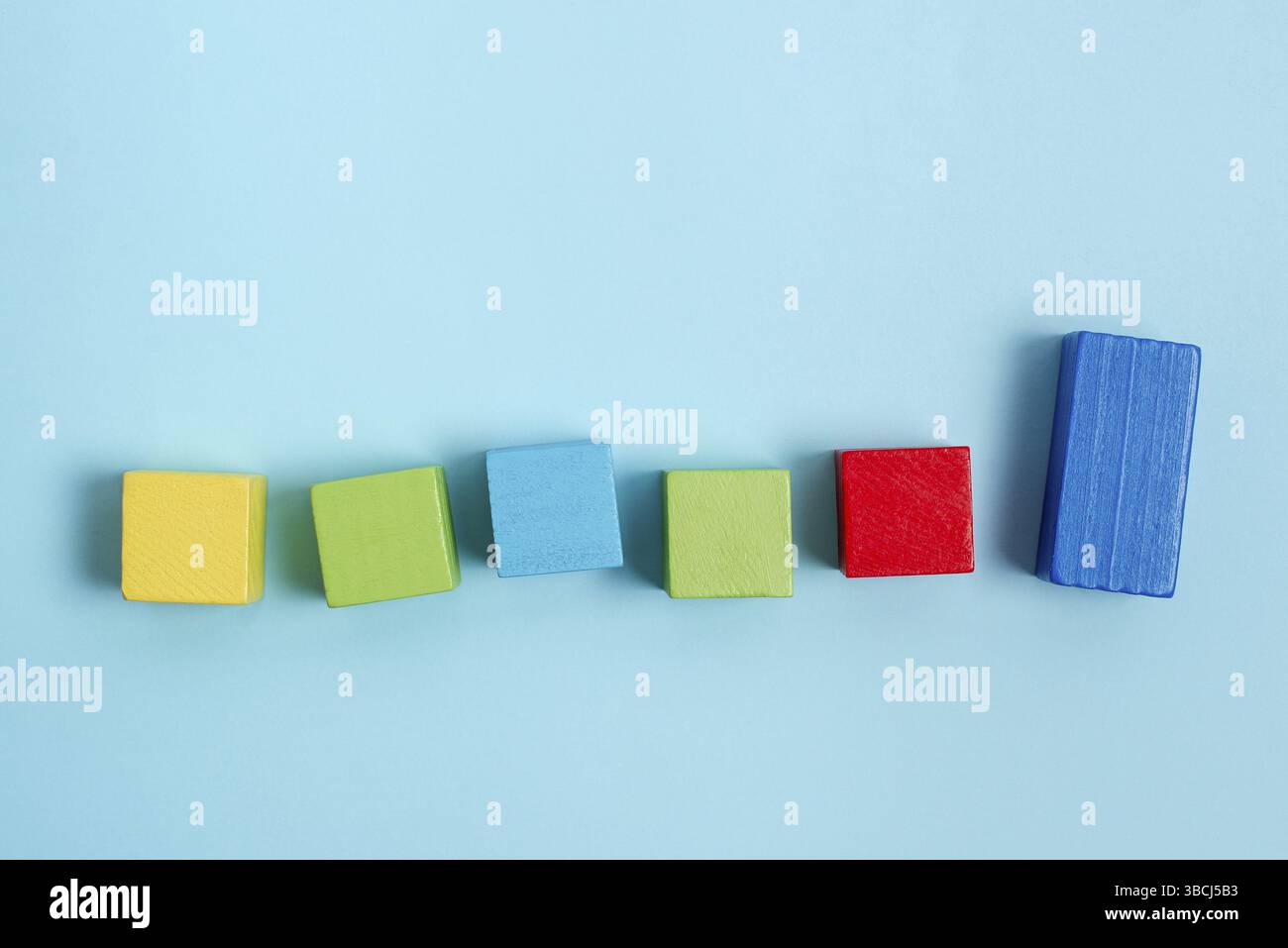 Stack of Sample Cube Rectangular Boxes On Surface Polished With Multi-Colour Stock Photo