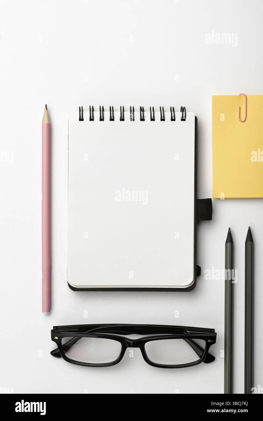Flashy School Office Supplies, Teaching Learning Collections, Writing Tools Stock Photo