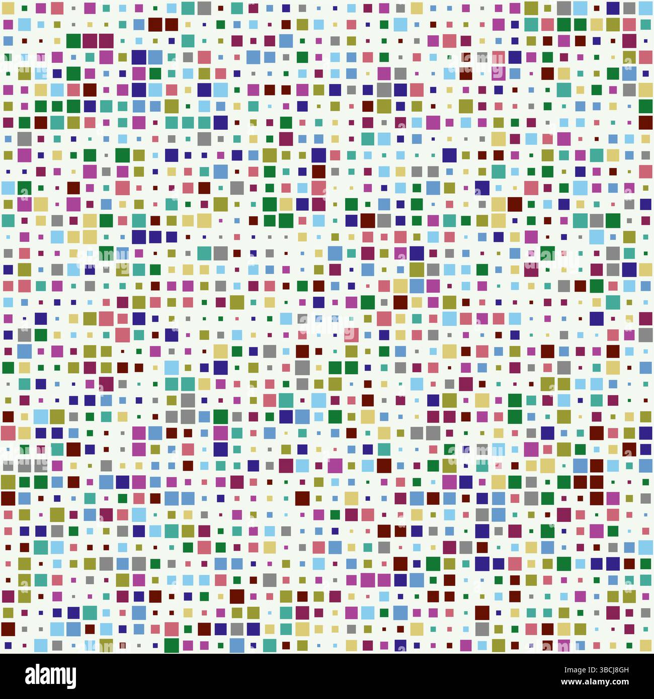 Abstract background. Squares in multiple colors. Neutral, green, brown, blue, pink. Cool vector illustration. Stock Vector