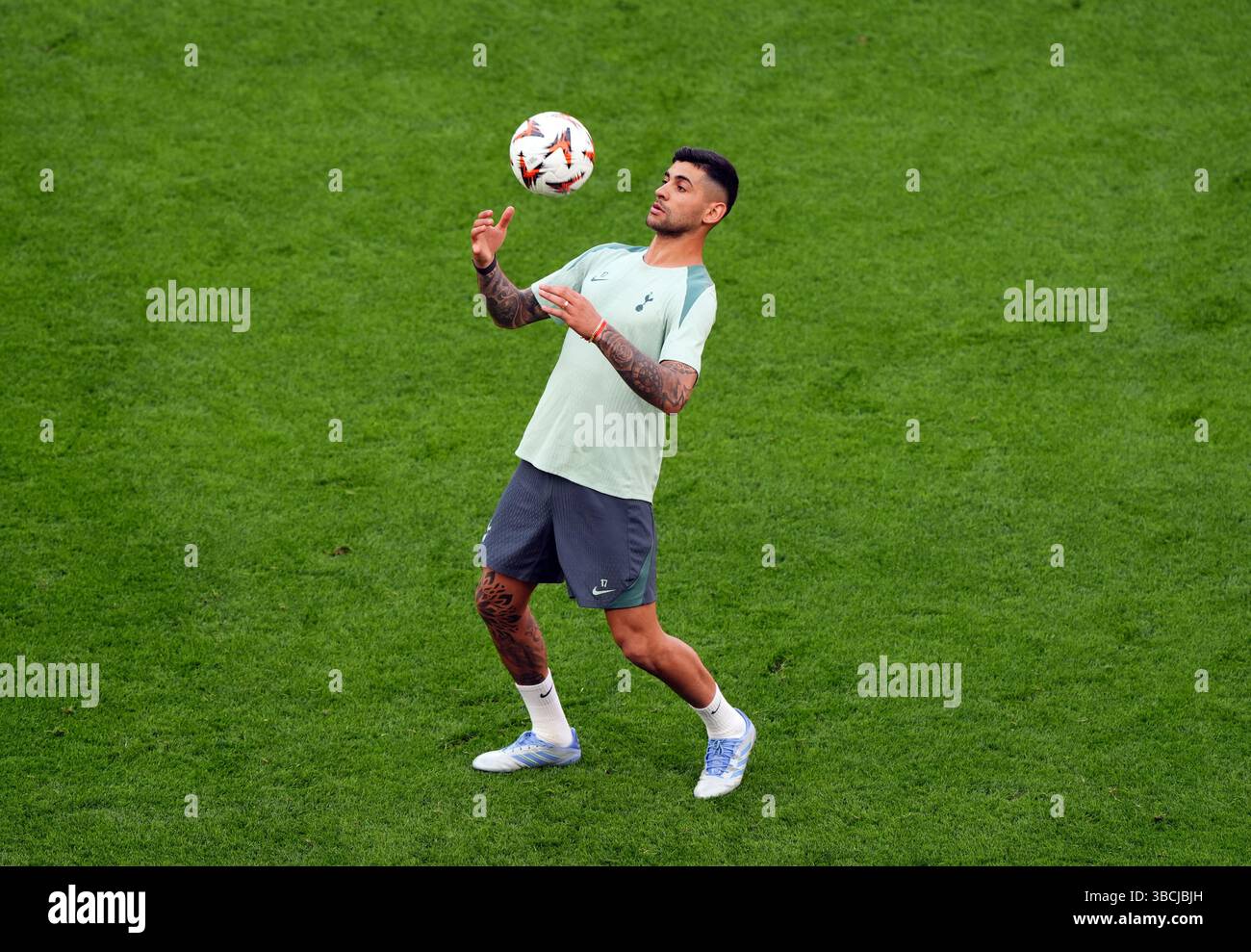 Tottenham Hotspur's Cristian Romero during a training session at the ...