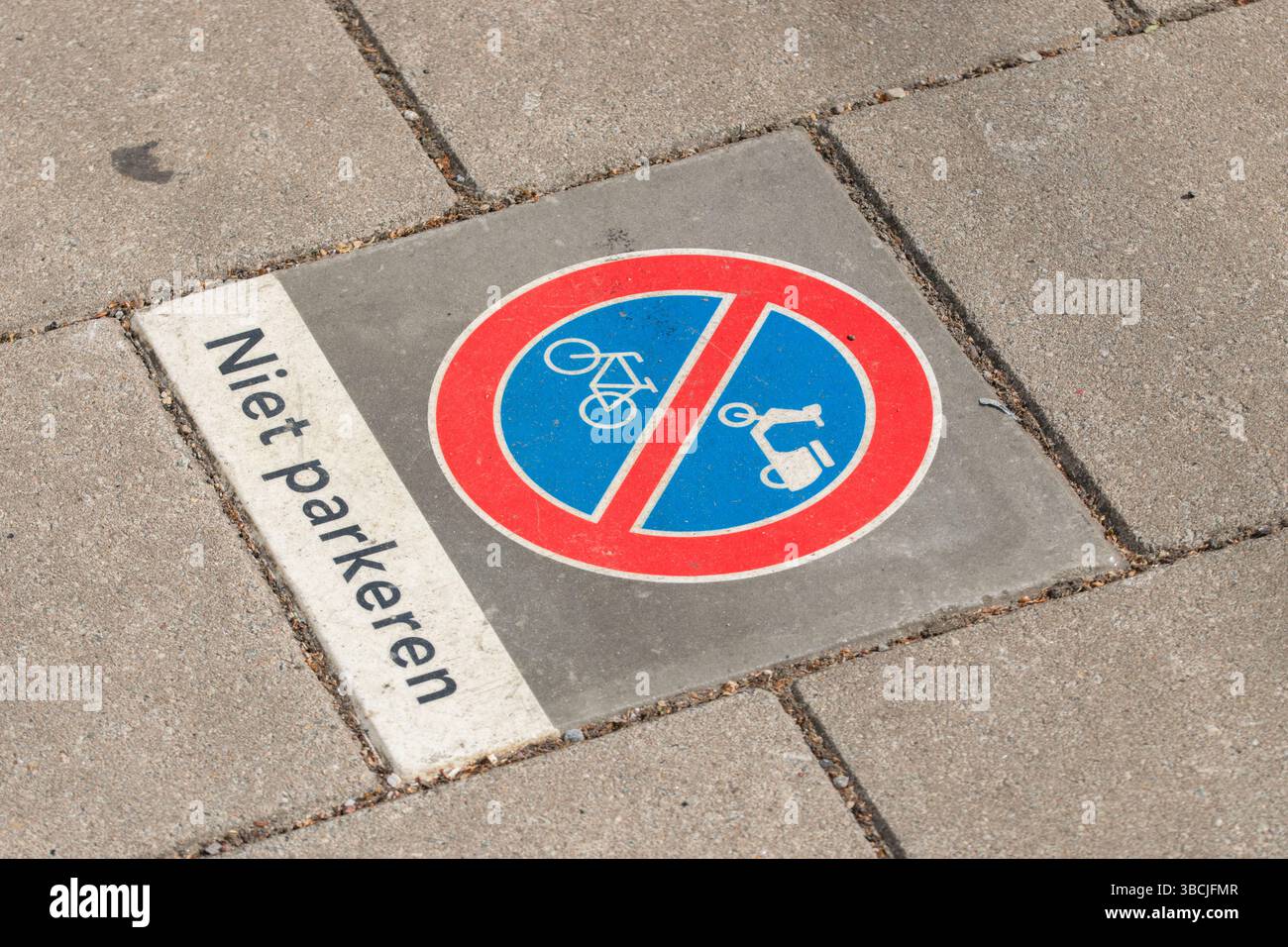 View of Close Up Forbidden Parking Sign At Amsterdam The Netherlands 9-5-2025 ...
