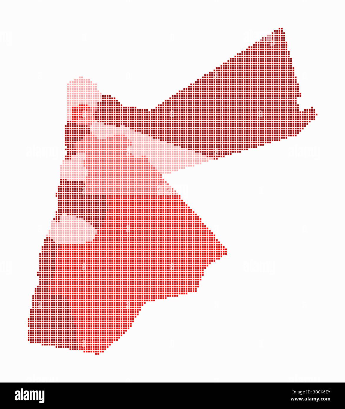 Jordan dotted map. Digital style map of the country on white background ...