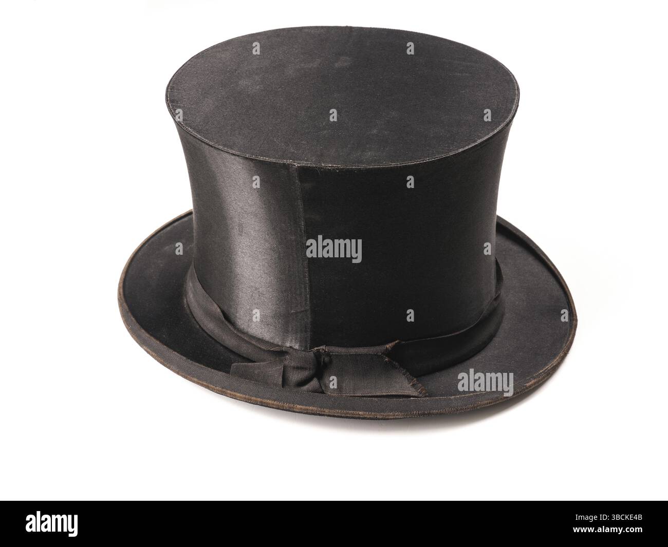 Old used stylish hat on a white background Stock Photo