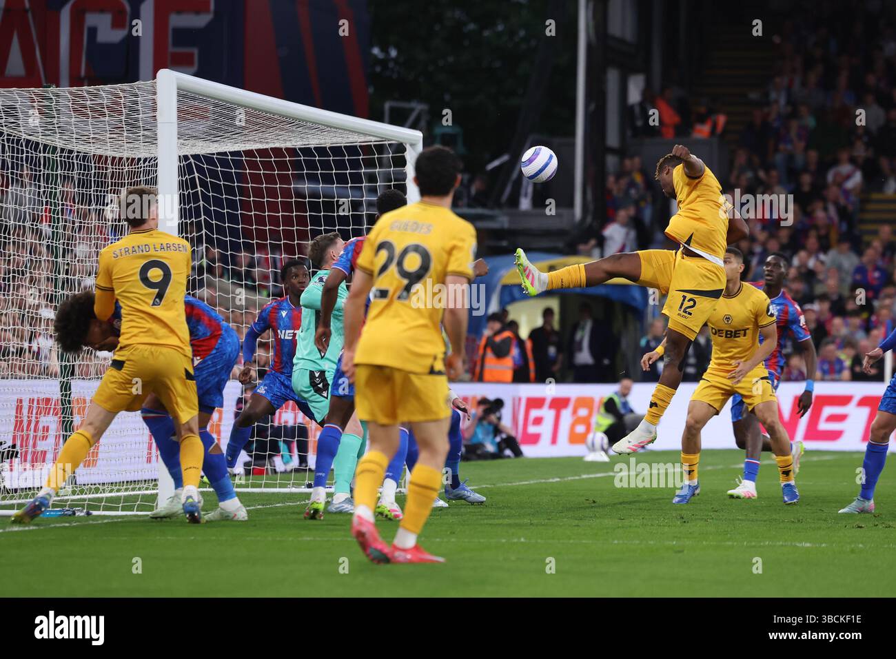 London, UK. 20th May, 2025. Emmanuel Agbadou of Wolverhampton Wanderers ...