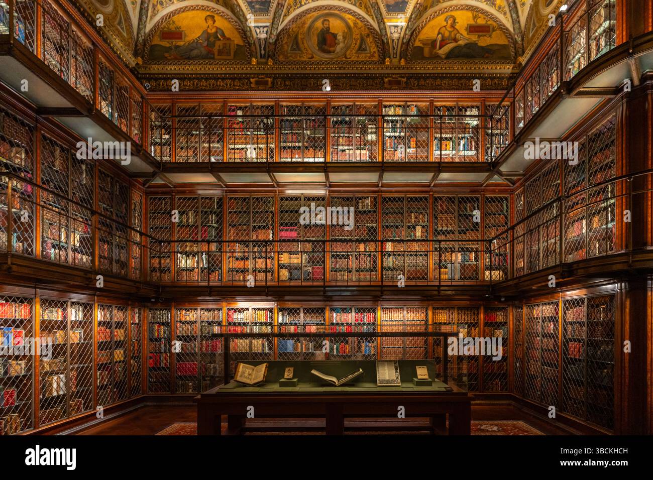 New York, USA, Aug. 21, 2024. Interior of the Morgan Library, an ...