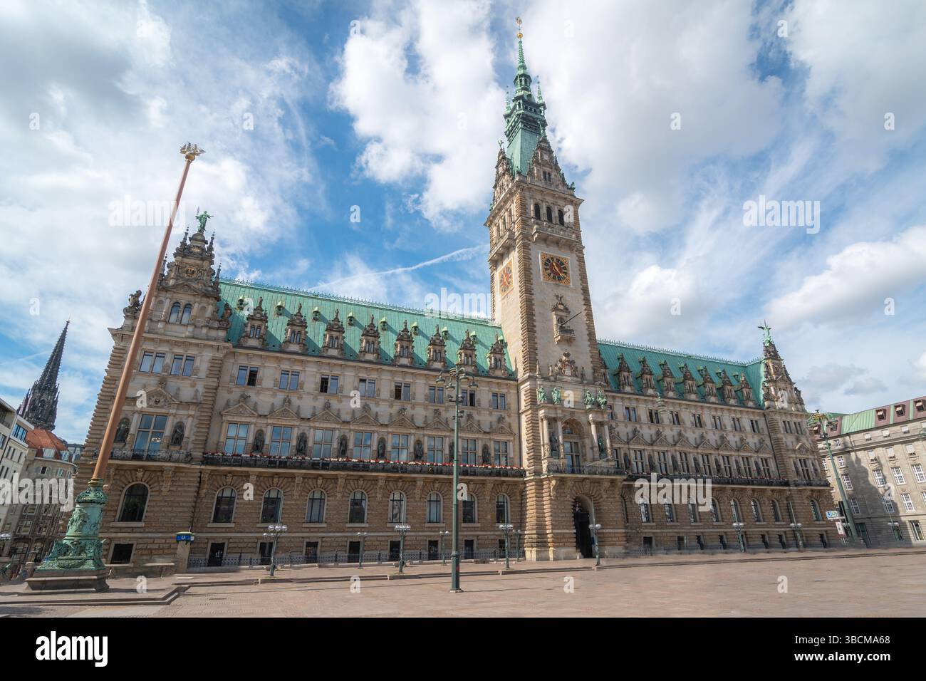 Hamburg City Hall (German: Hamburger Rathaus) the seat of local ...