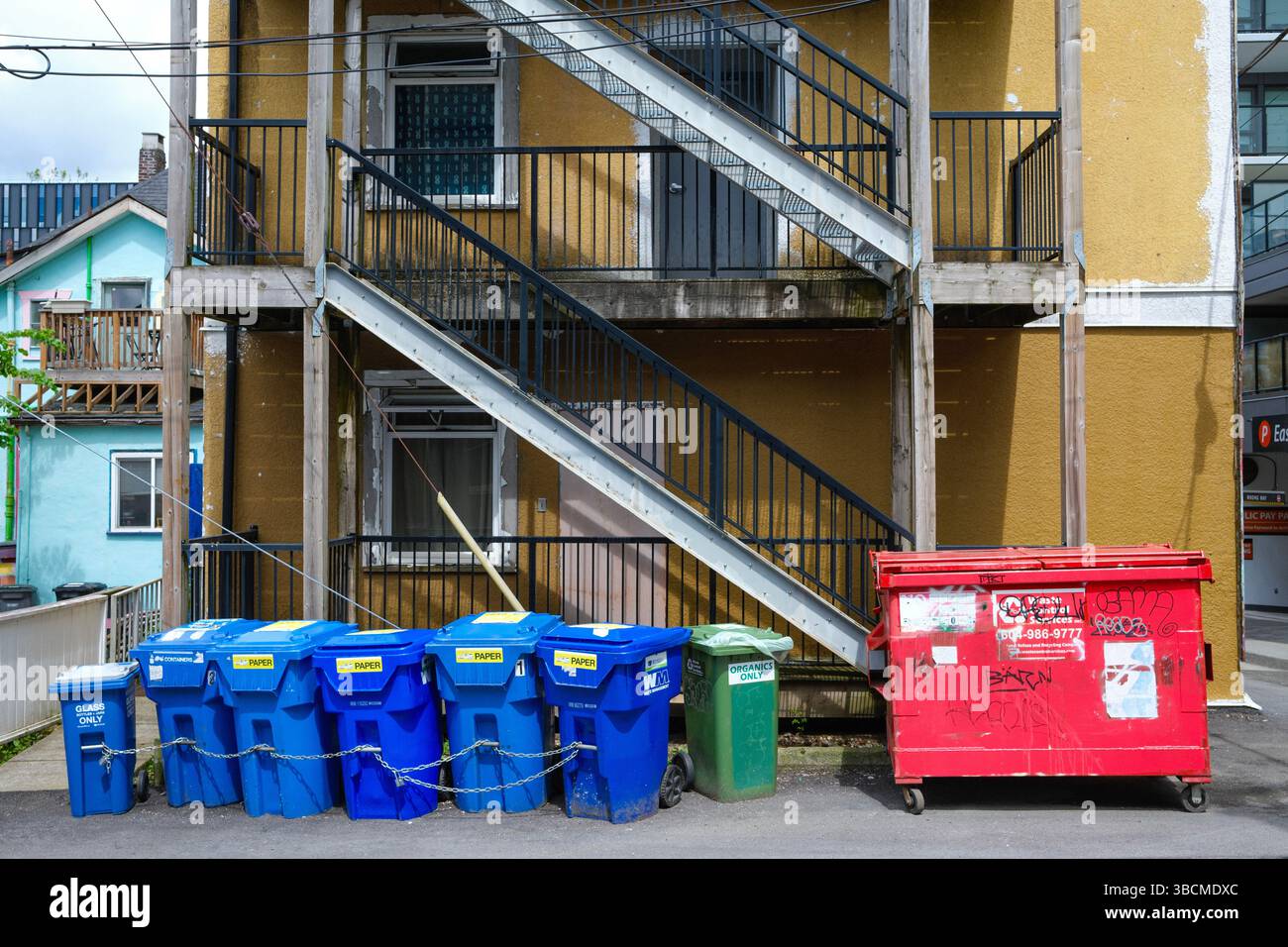 Beautiful view of Apartment Buildings With Recycling Programs