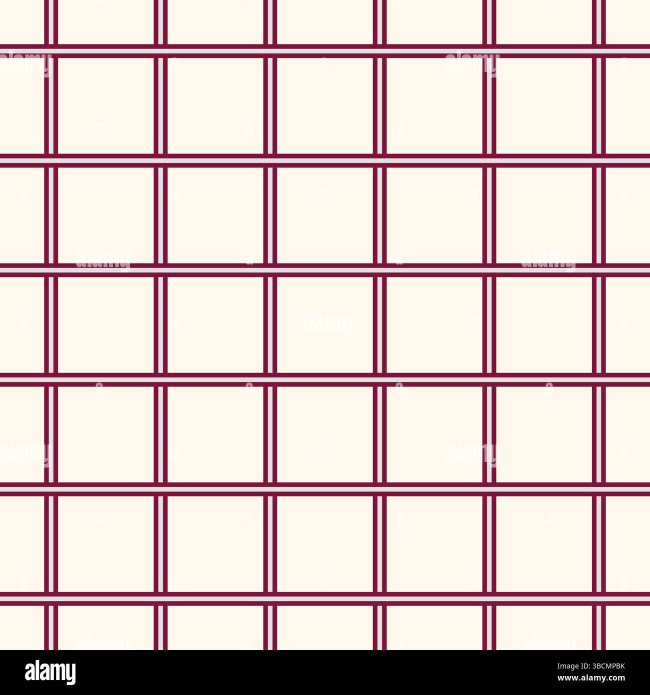 "Maroon Geometric Lattice Pattern – Architectural Symmetrical Grid Design" Stock Vector