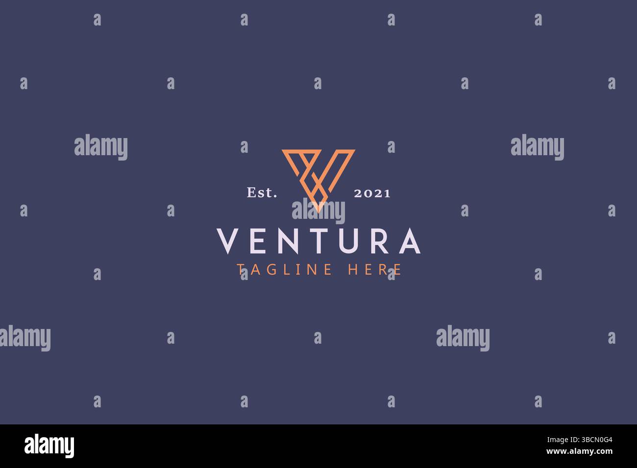 V letter Monogram Logo. Brand Identity Simple Minimalist. Trendy Concept. Stock Vector