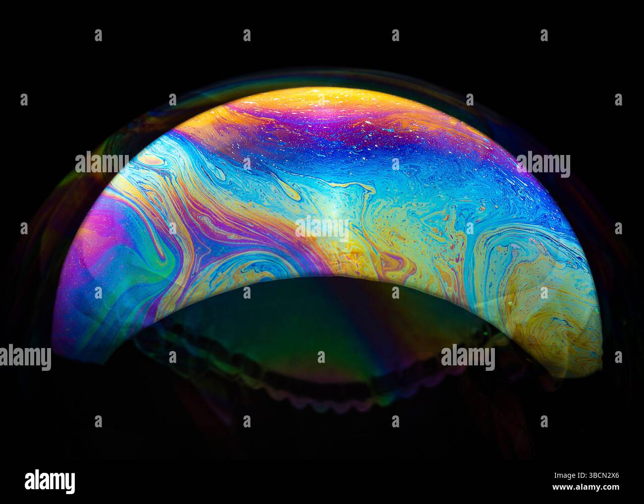 Abstract Soap Bubble Background Stock Photo