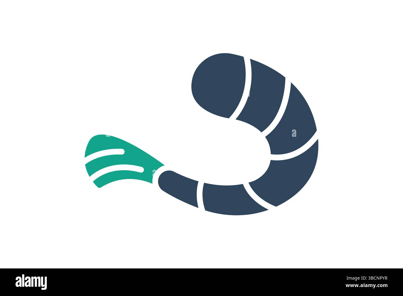 Shrimp icon. solid icon style. icon related to food. seafood elements vector illustration Stock Vector