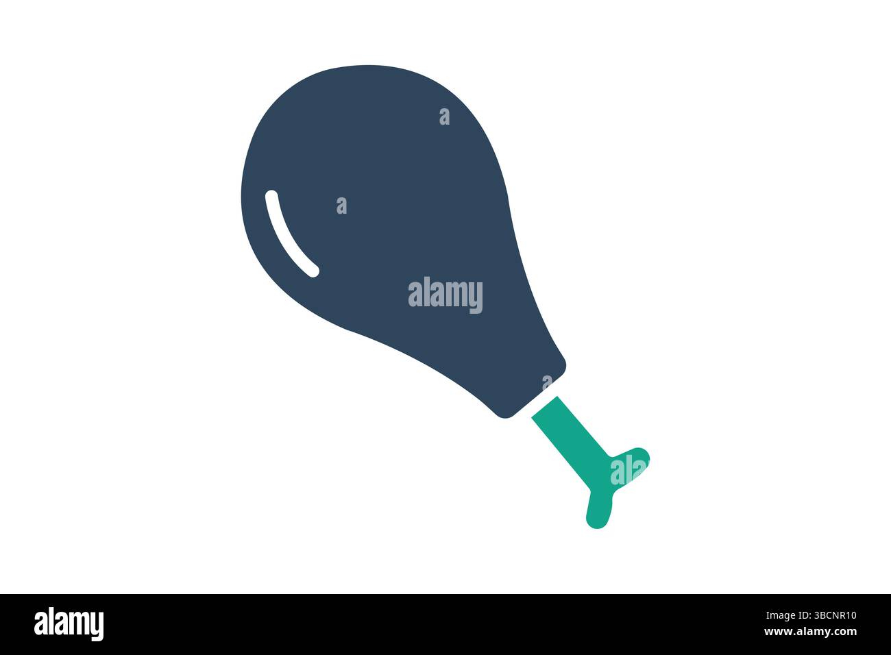 Chicken leg icon. solid icon style. icon related to meat. food elements vector illustration Stock Vector