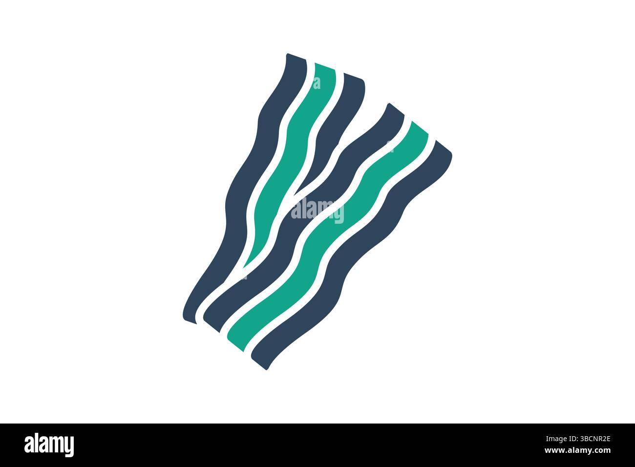 Bacon icon. solid icon style. icon related to meat. food elements vector illustration Stock Vector