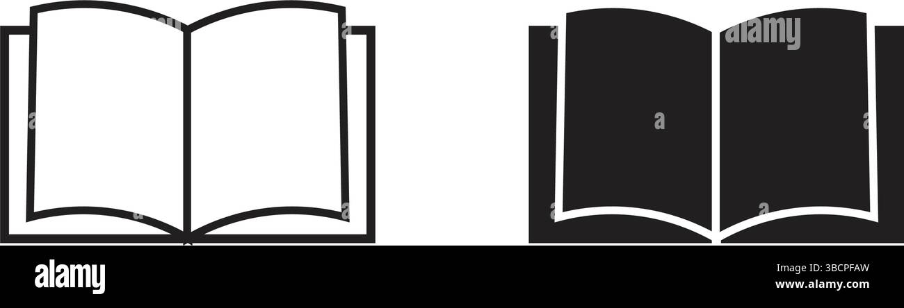 Book icon set. open book icon vector. ebook icon Stock Vector
