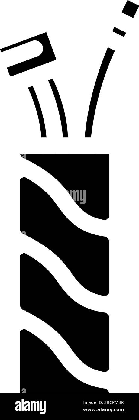 cable management system gaming rig glyph icon vector illustration Stock ...