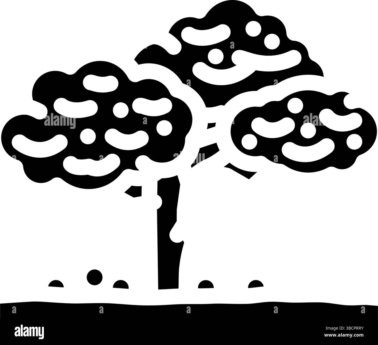 cherry blossom viewing spring glyph icon vector illustration Stock ...