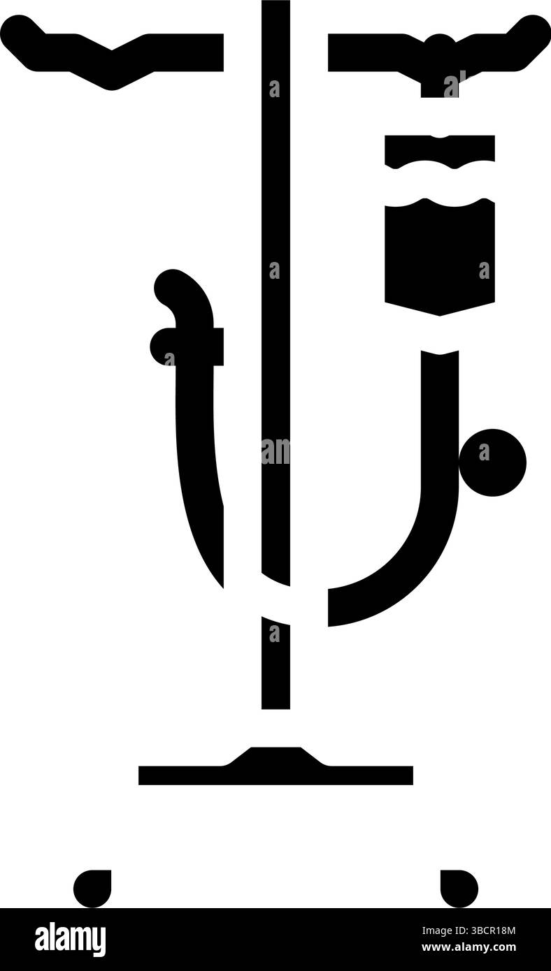 iv drip stand surgeon glyph icon vector illustration Stock Vector Image ...