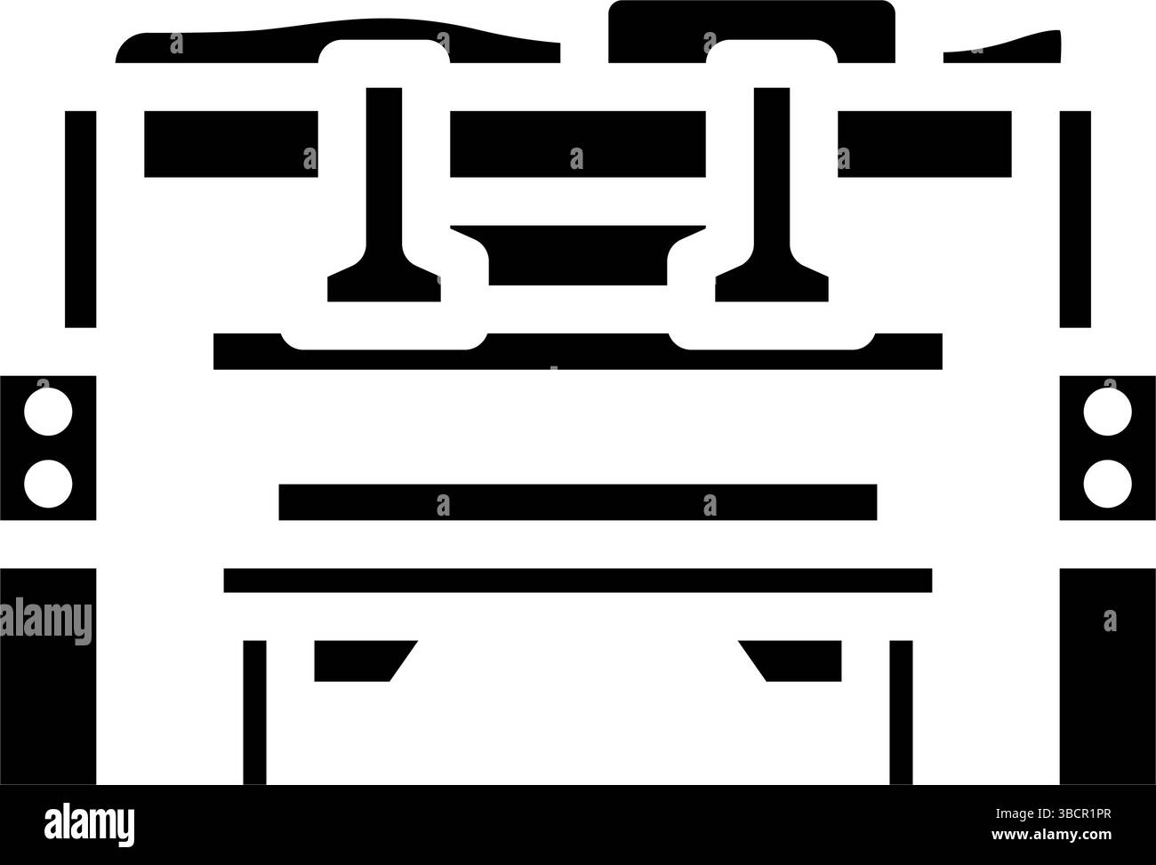 assembly line wood frame house glyph icon vector illustration Stock ...