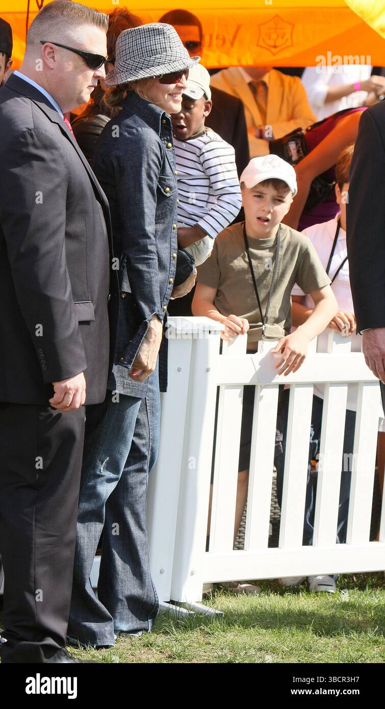 Madonna, David Banda and Rocco Ritchie at the Veuve Clicquot Manhattan ...