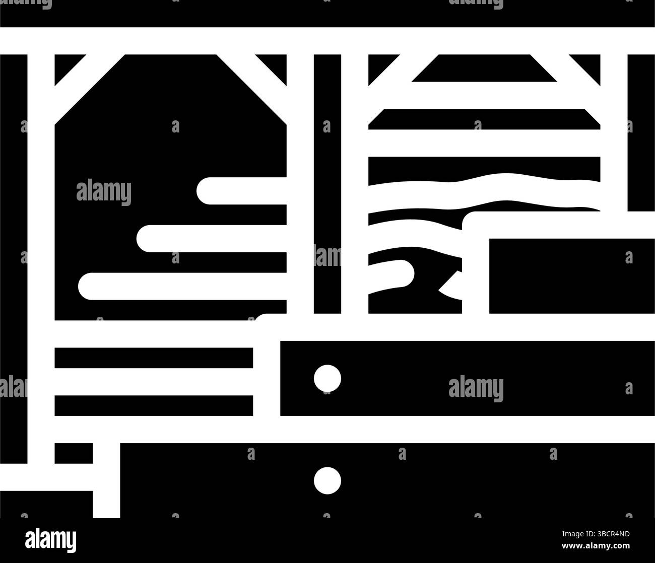 building frame walls wood frame house glyph icon vector illustration ...