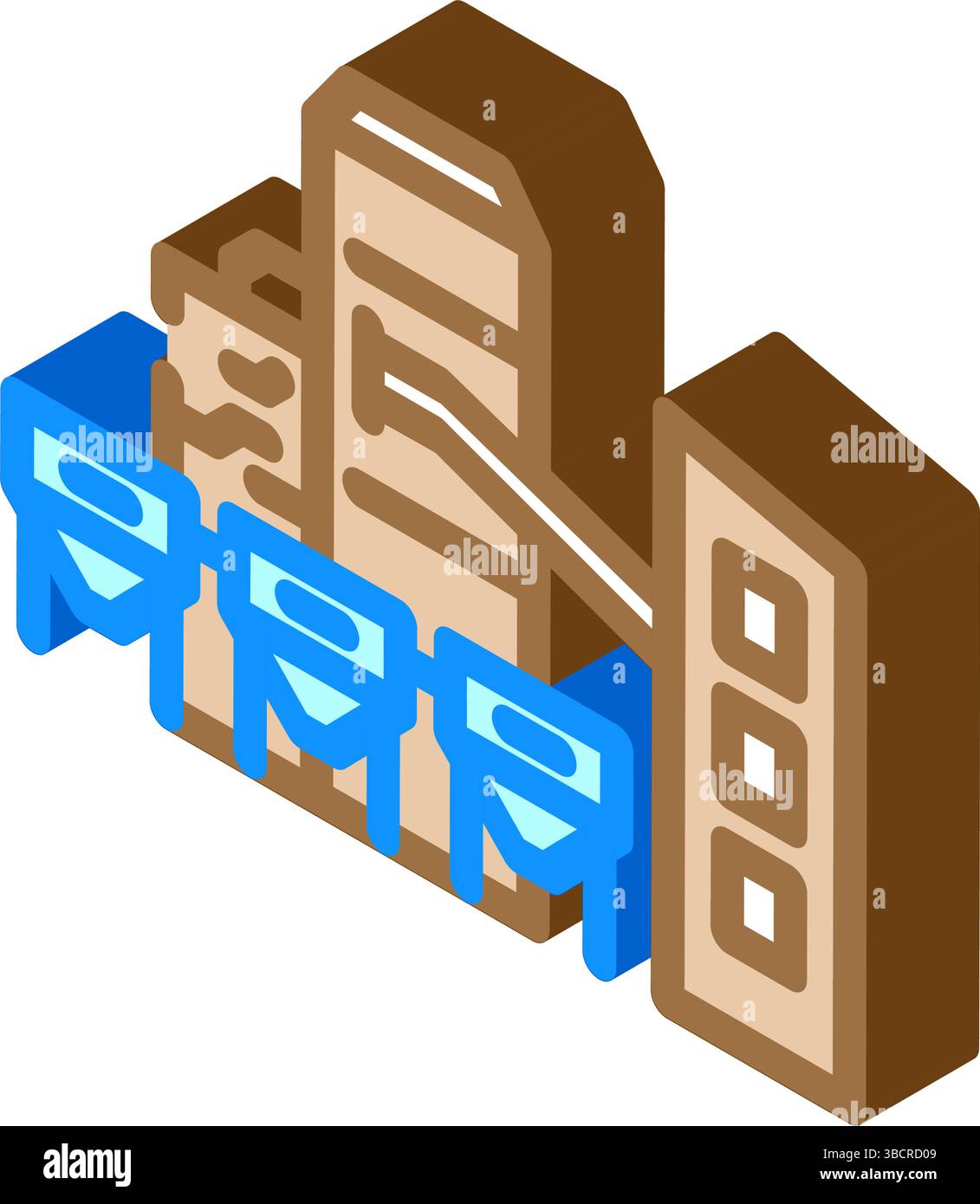 factory cement production isometric icon vector illustration Stock ...