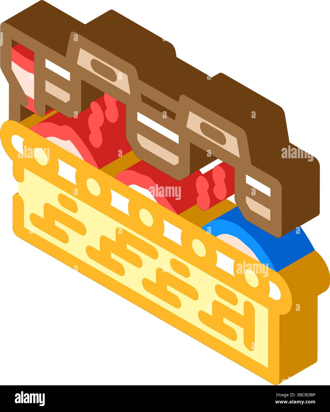 clinker cooler cement production isometric icon vector illustration ...