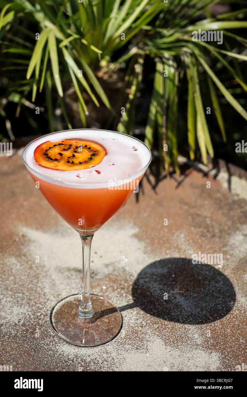 Hamburg, Germany. 21st May, 2025. A passion fruit martini (Pornstar