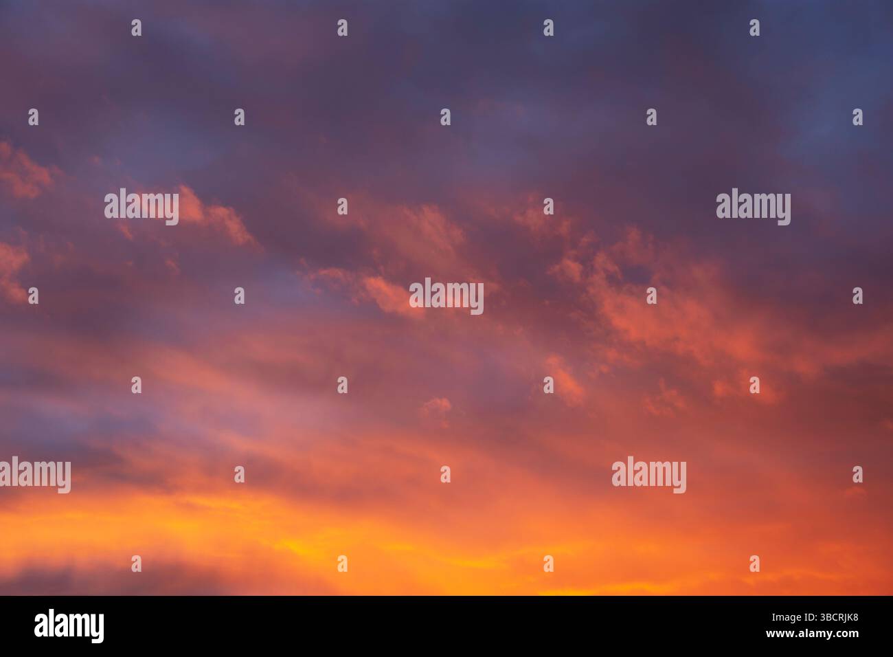 Clouds at sunset after a summer storm Stock Photo