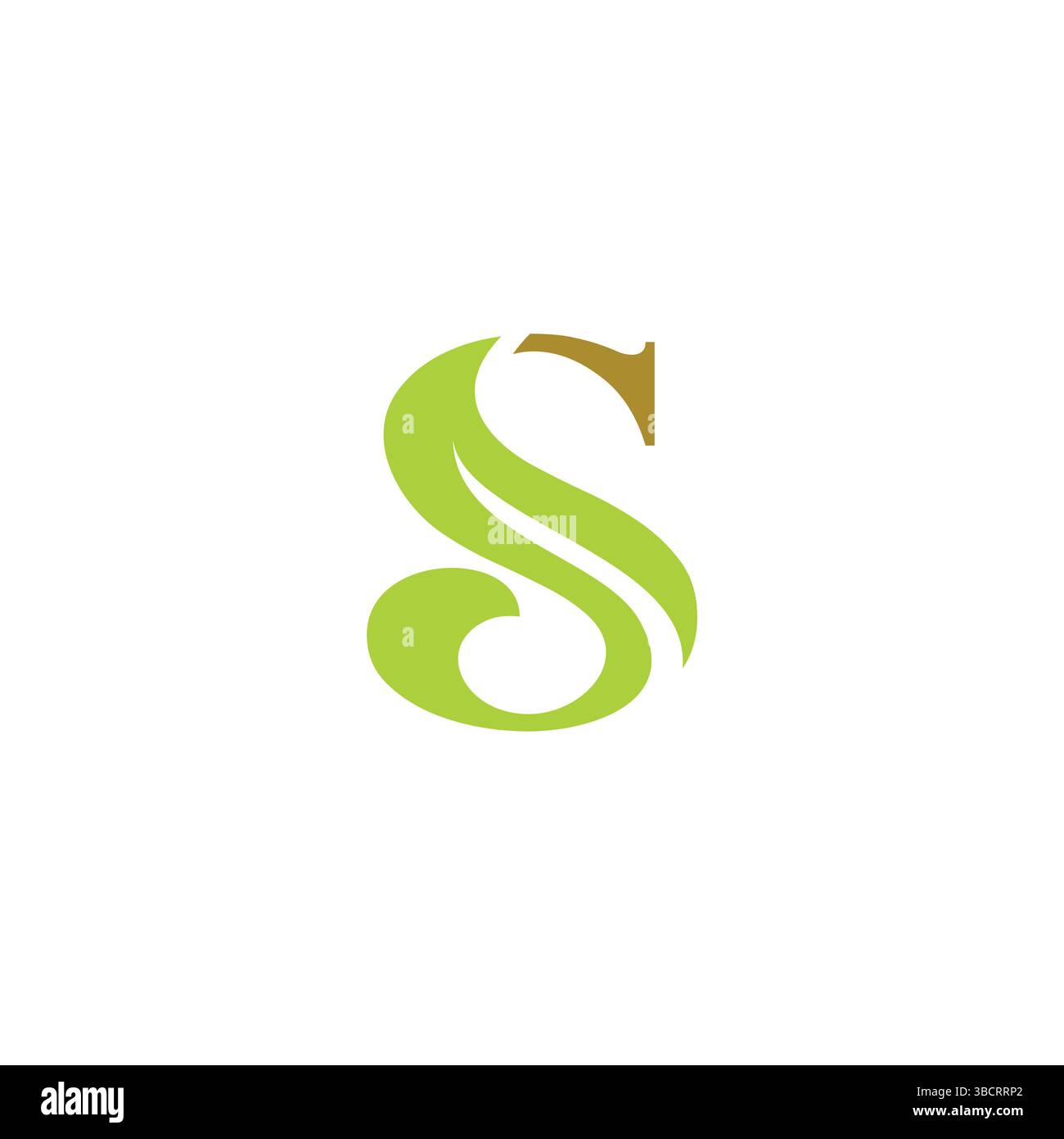 Letter S Leaf Organic Logo Vector Stock Vector