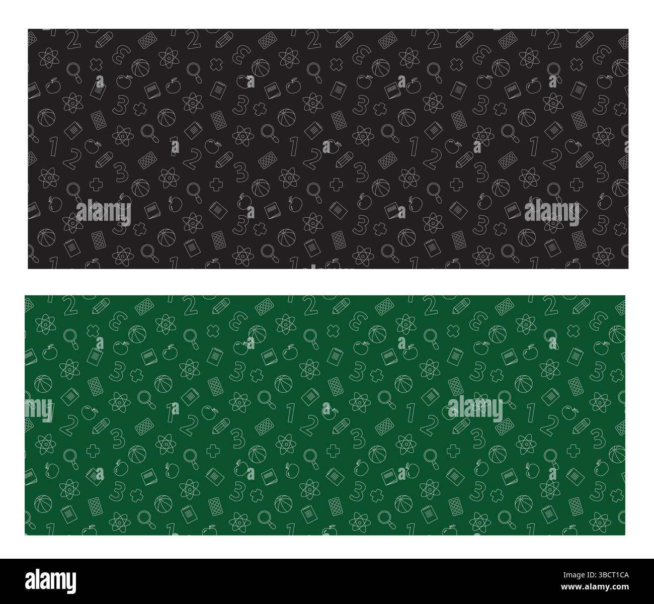 Back to school pattern, seamless pattern, Vector illustration Stock Vector