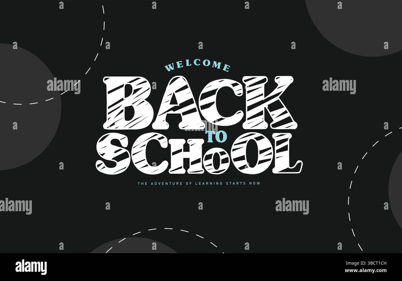 Back to school background editable text effect. Welcome back to school background banner design, Editable banner abstract background design. Stock Vector