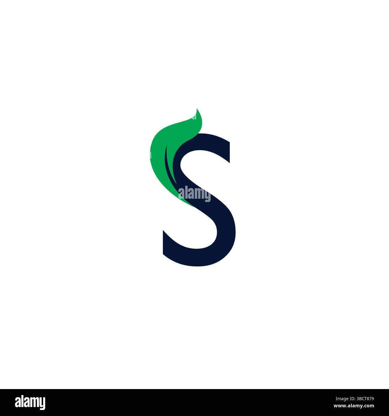 Letter S Leaf Logo Vector Illustration Stock Vector