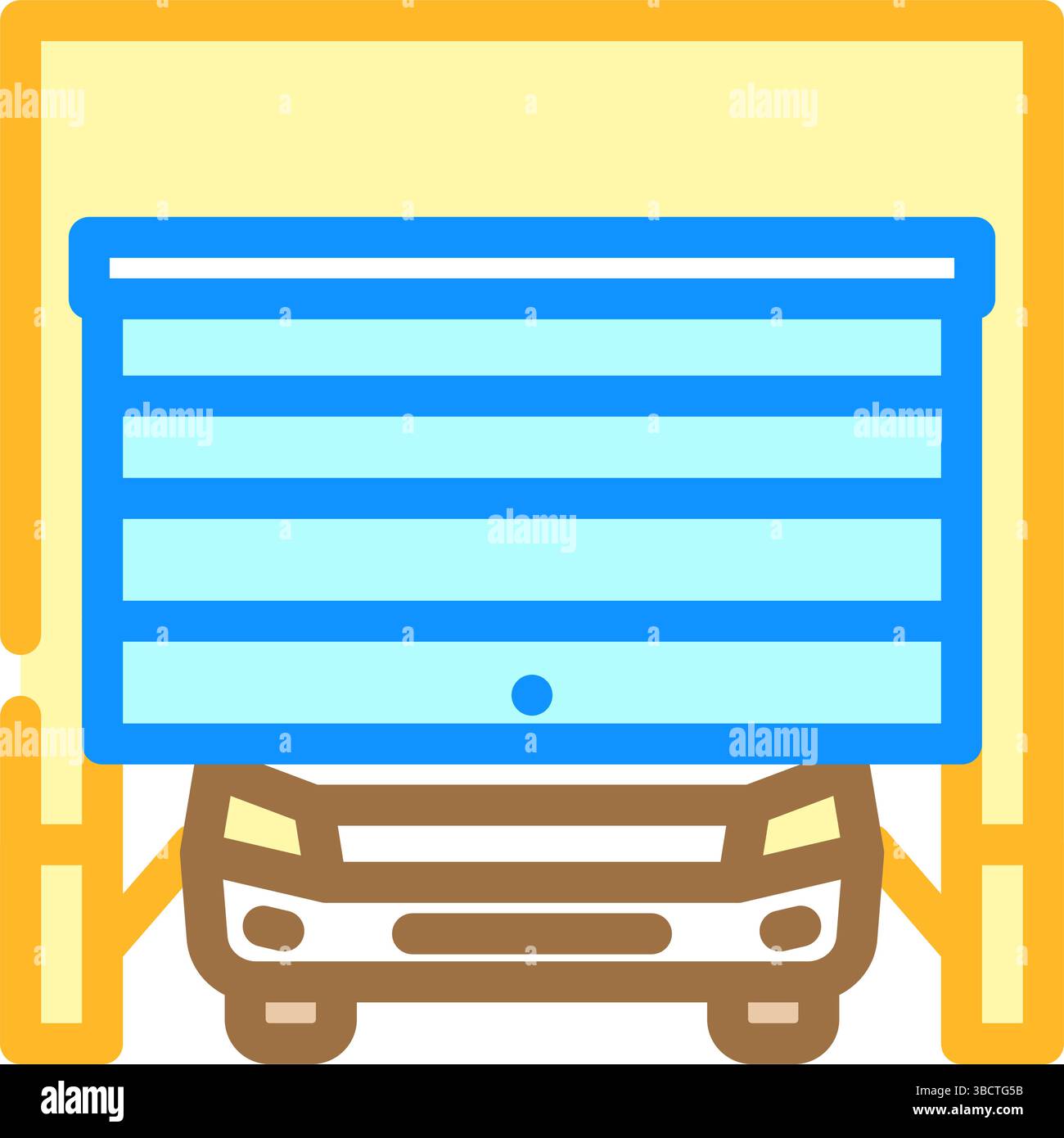 car inside garage color icon vector illustration Stock Vector Image ...