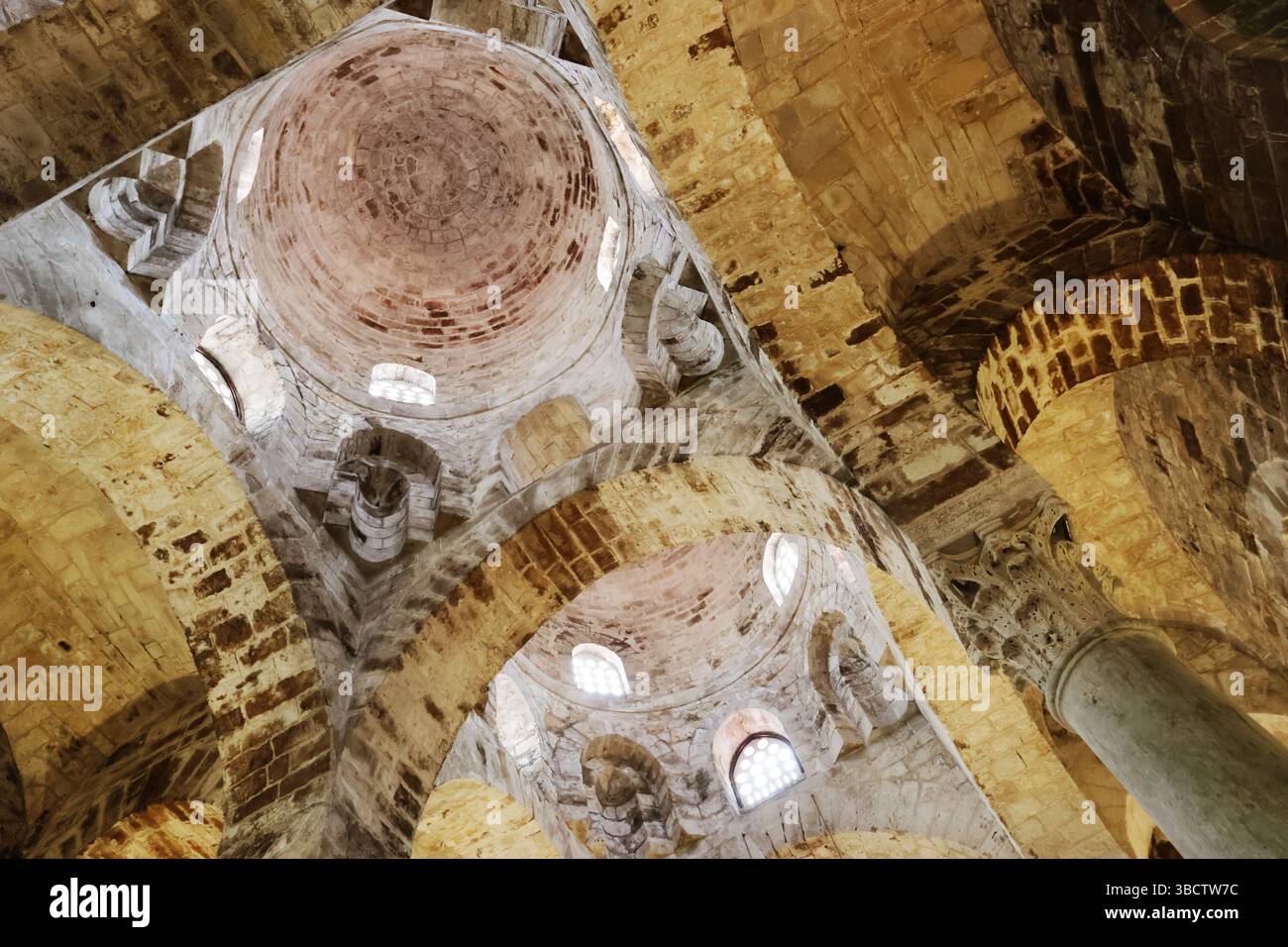Interior views of the Arab-Norman style Church of San Cataldo, Palermo ...